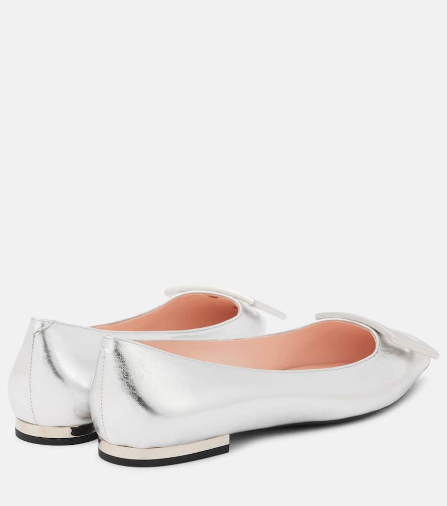 Roger Vivier Metallic leather ballet flats