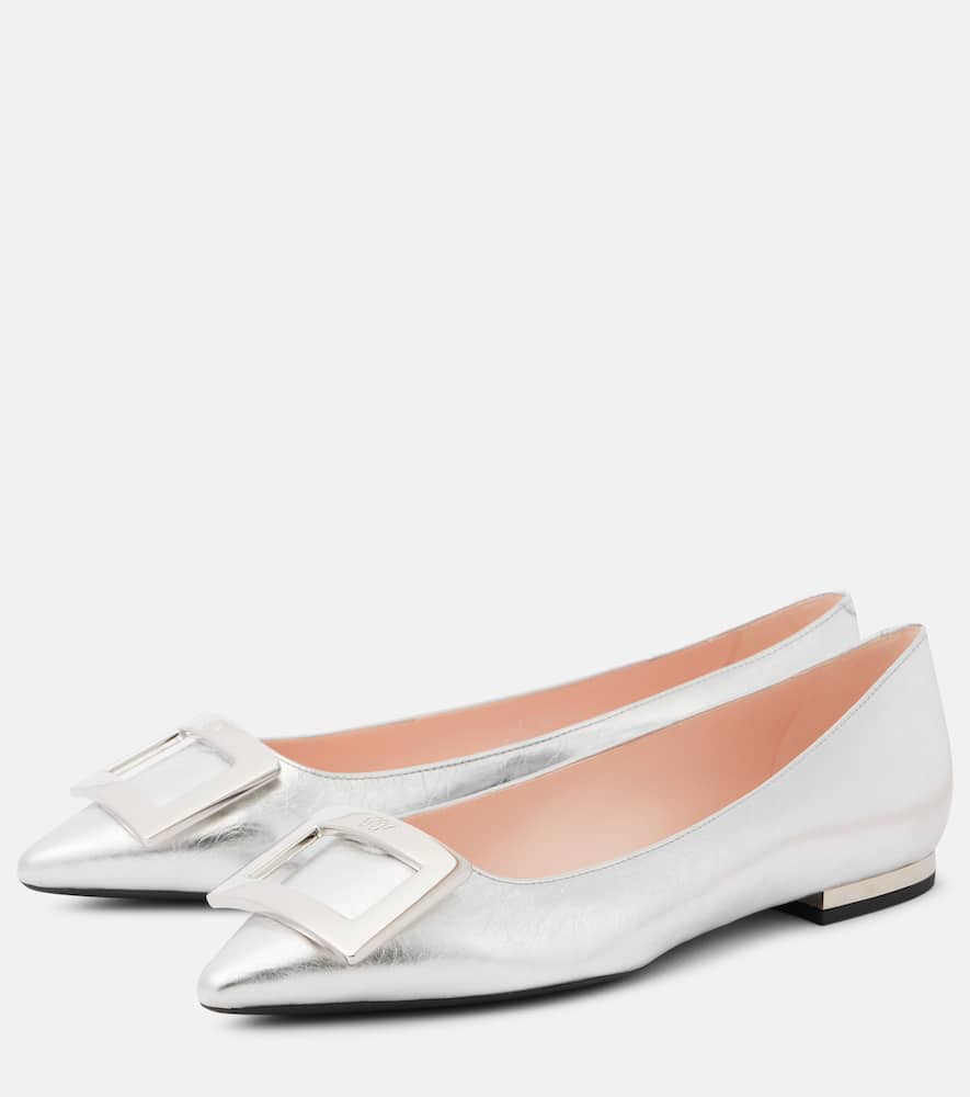 Roger Vivier Metallic leather ballet flats
