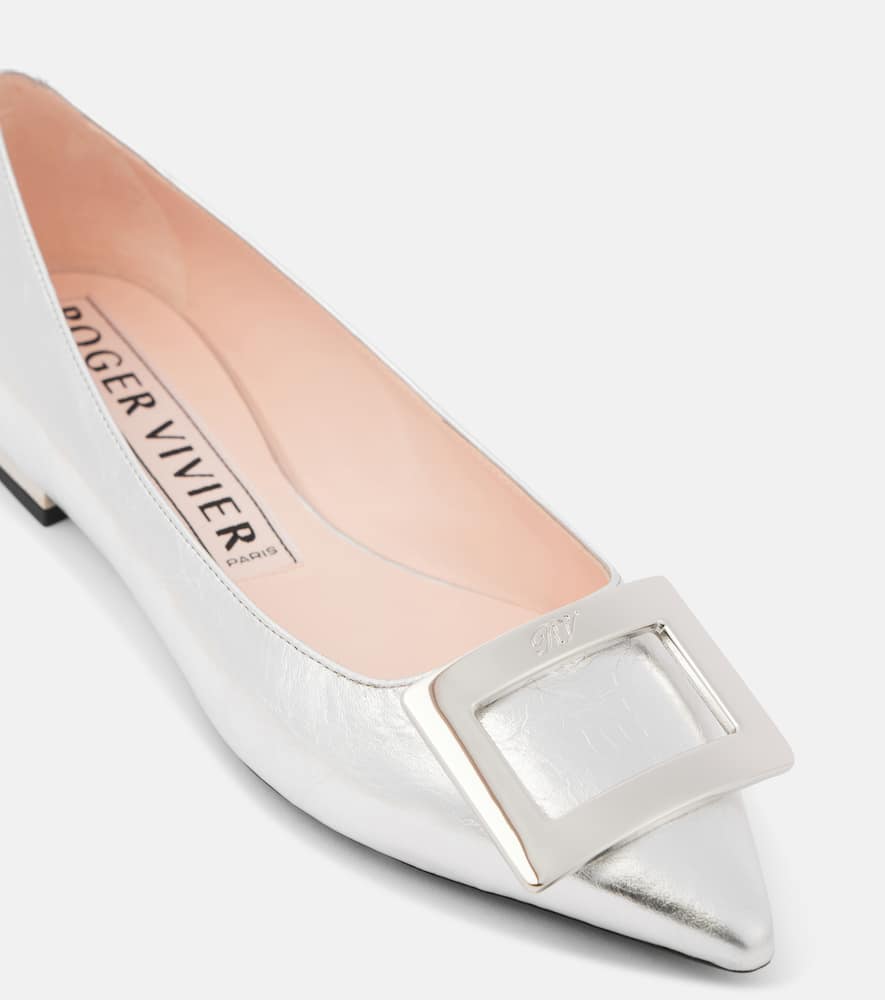 Roger Vivier Metallic leather ballet flats
