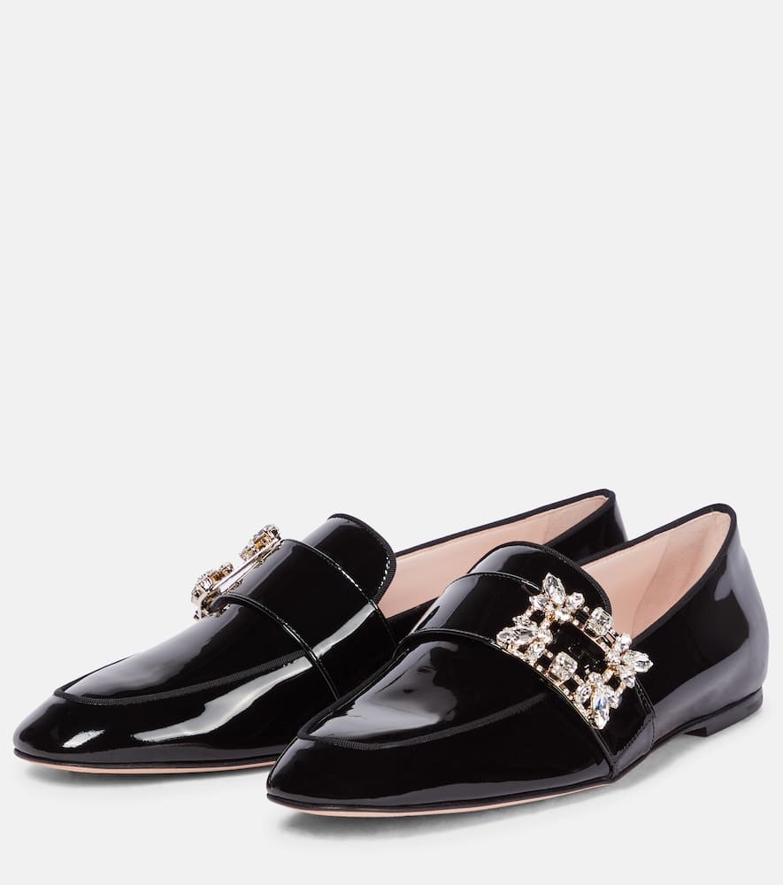 Roger Vivier Mini Broche patent leather loafers