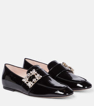 Roger Vivier Mini Broche patent leather loafers