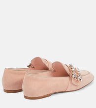Roger Vivier Mini Broche suede loafers