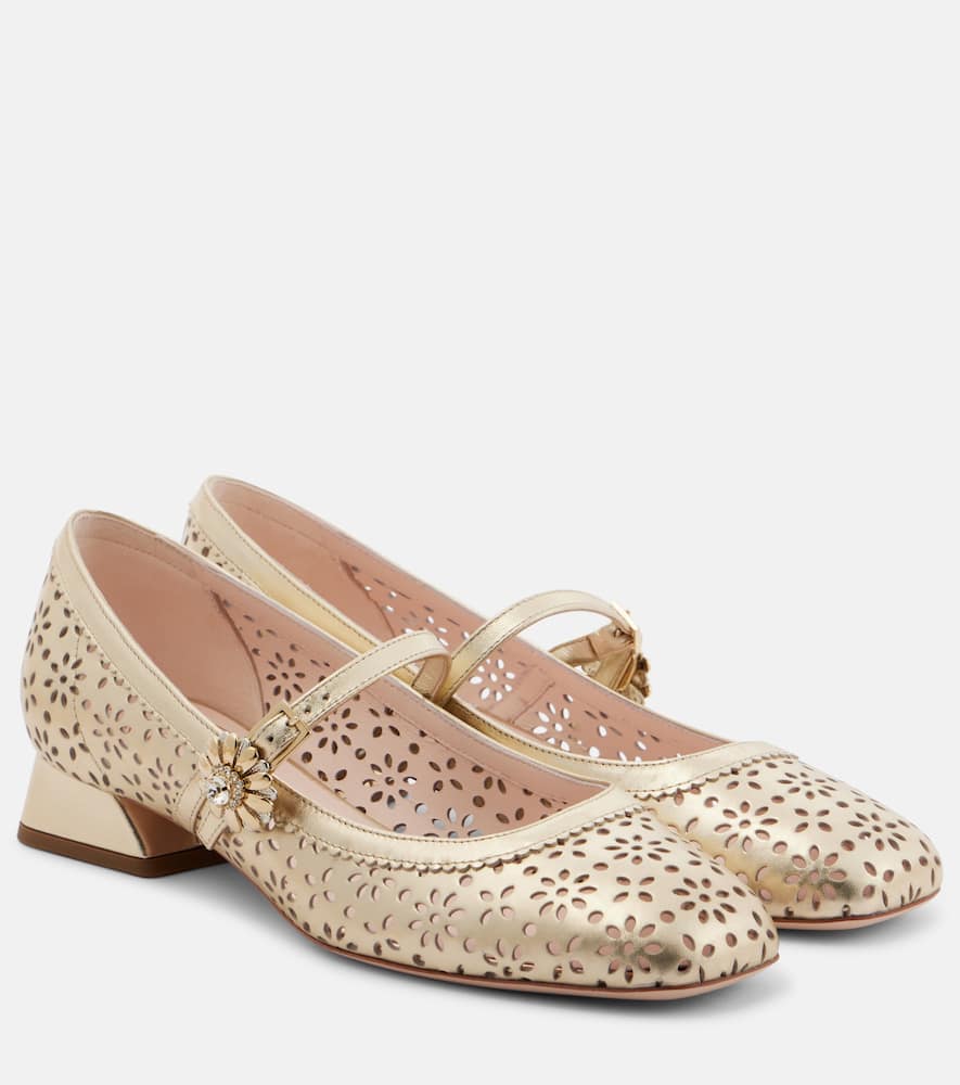 Roger Vivier New Tr√É¬®s Vivier 25 leather Mary Jane pumps