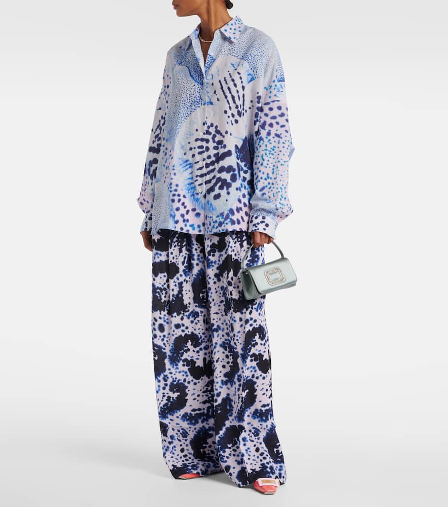 Roger Vivier Pilgrim Micro satin clutch