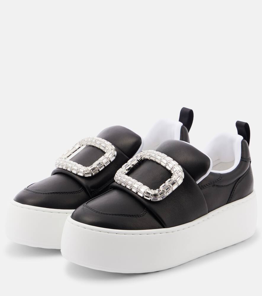 Roger Vivier Puffy Choc leather platform sneakers