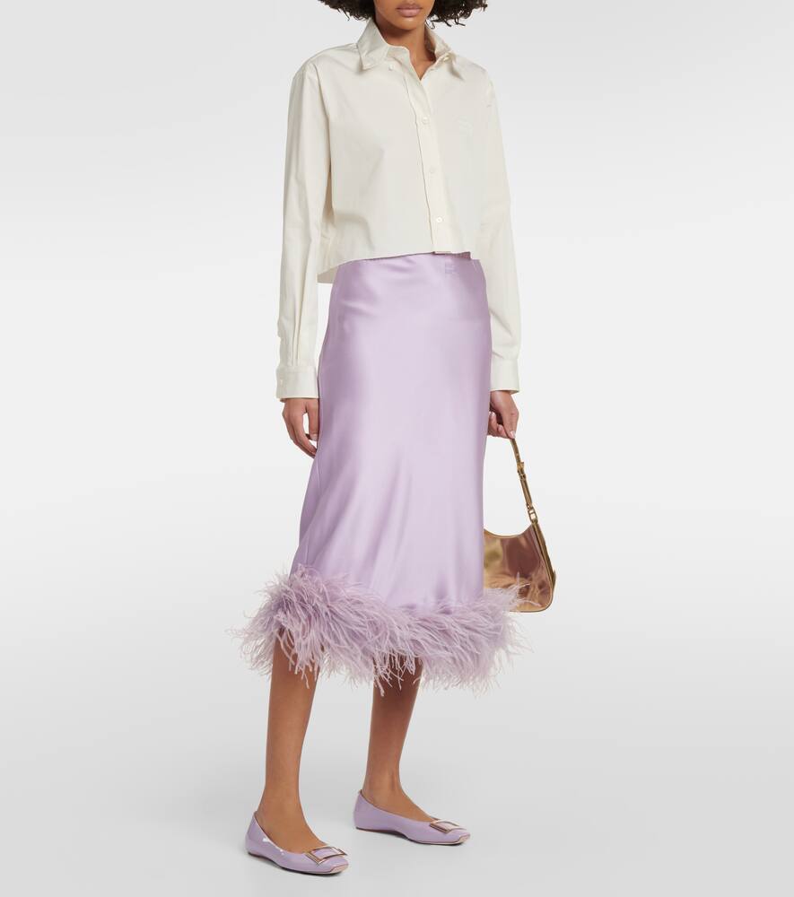 Roger Vivier Quadrata Trompette patent leather ballet flats