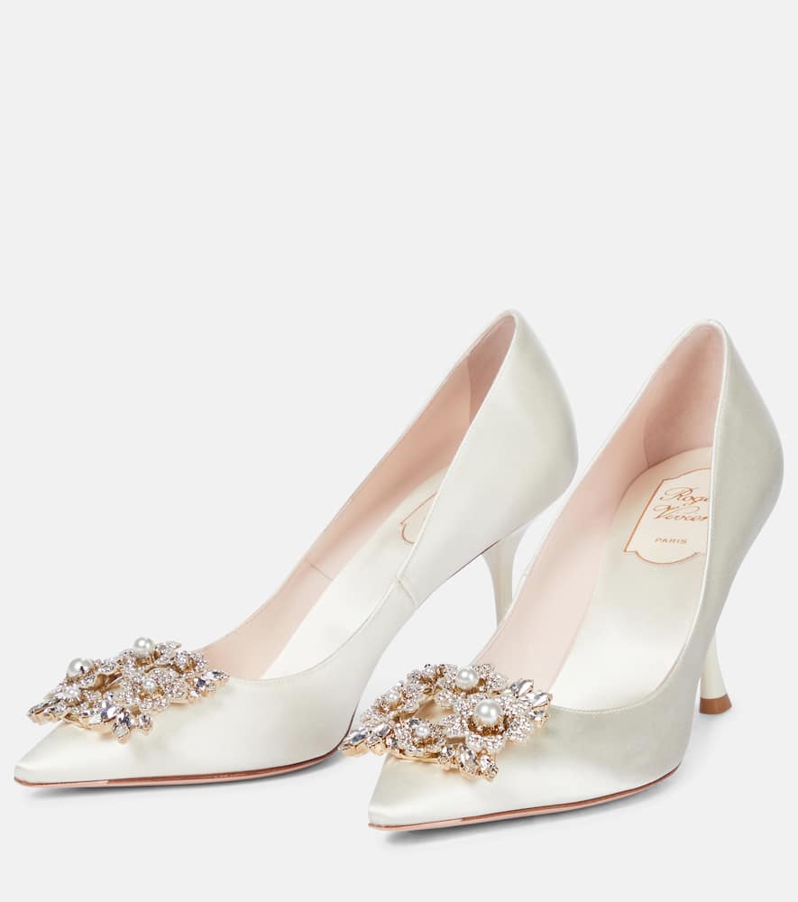 Roger Vivier RV Bouquet 85 embellished satin pumps