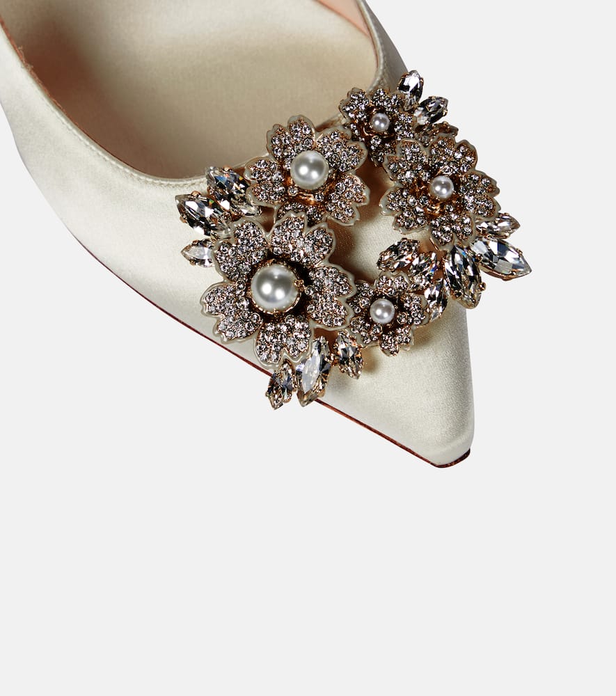 Roger Vivier RV Bouquet 85 embellished satin pumps