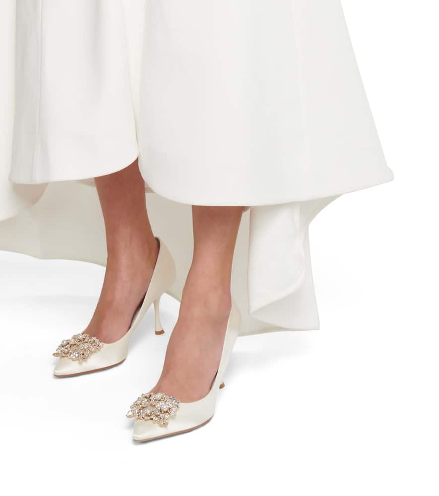 Roger Vivier RV Bouquet 85 embellished satin pumps
