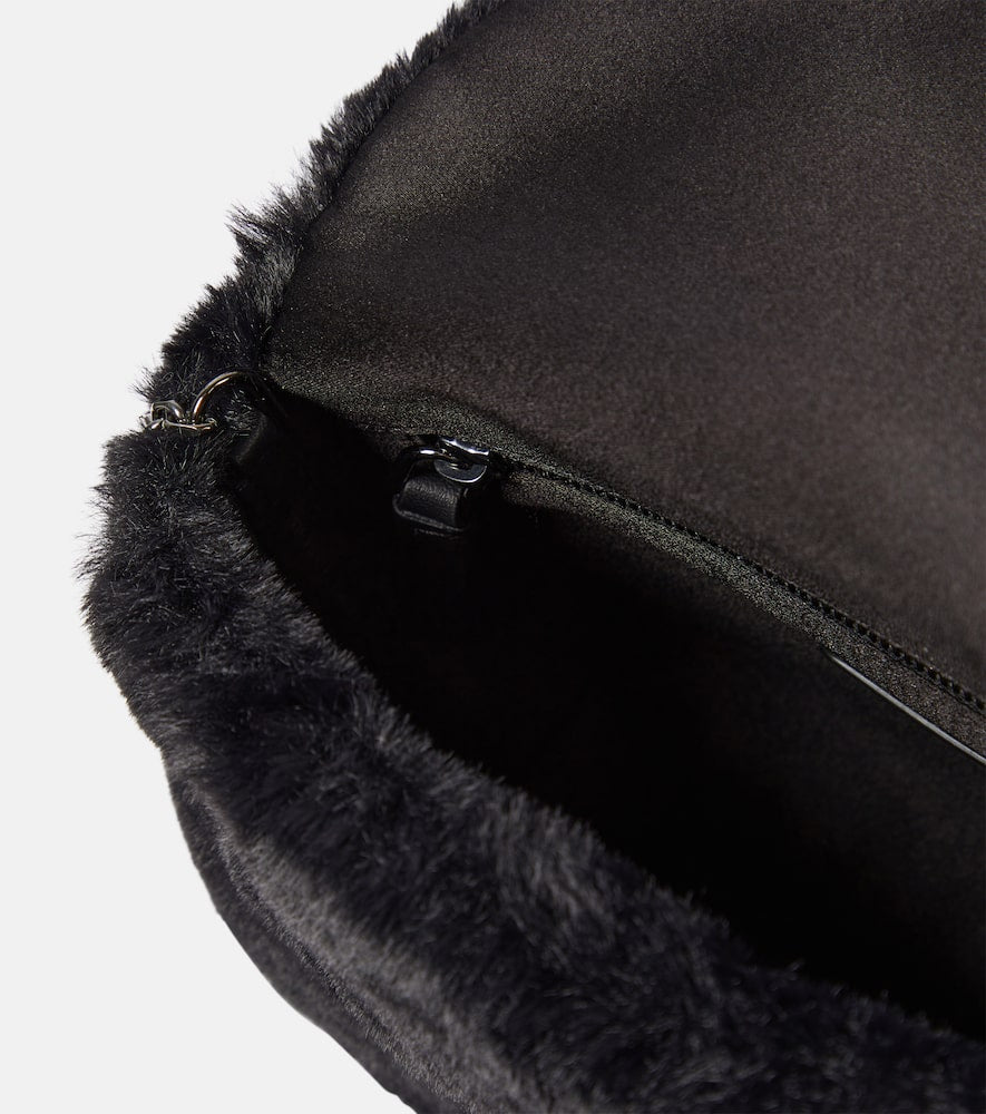 Roger Vivier RV Bouquet Mini faux fur shoulder bag