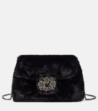 Roger Vivier RV Bouquet Mini faux fur shoulder bag