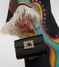 Roger Vivier RV Bouquet Mini satin clutch