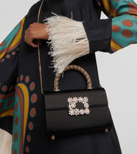 Roger Vivier RV Bouquet Mini satin clutch