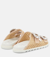 Roger Vivier Slidy Viv' embellished raffia sandals