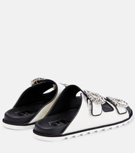 Roger Vivier Slidy Viv√¢¬Ä¬ô embellished boucl√É¬© sandals