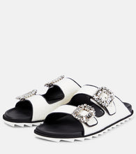 Roger Vivier Slidy Viv√¢¬Ä¬ô embellished boucl√É¬© sandals