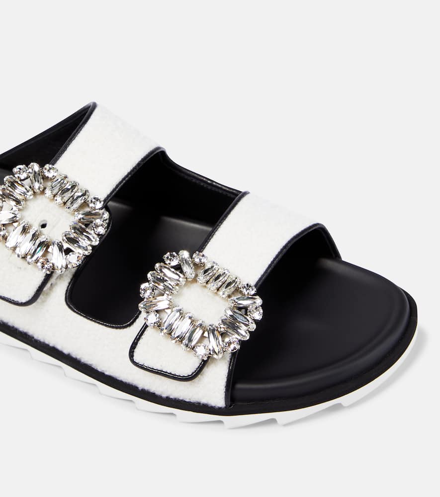 Roger Vivier Slidy Viv√¢¬Ä¬ô embellished boucl√É¬© sandals
