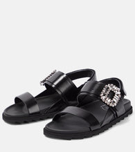 Roger Vivier Slidy Viv√¢¬Ä¬ò embellished leather sandals