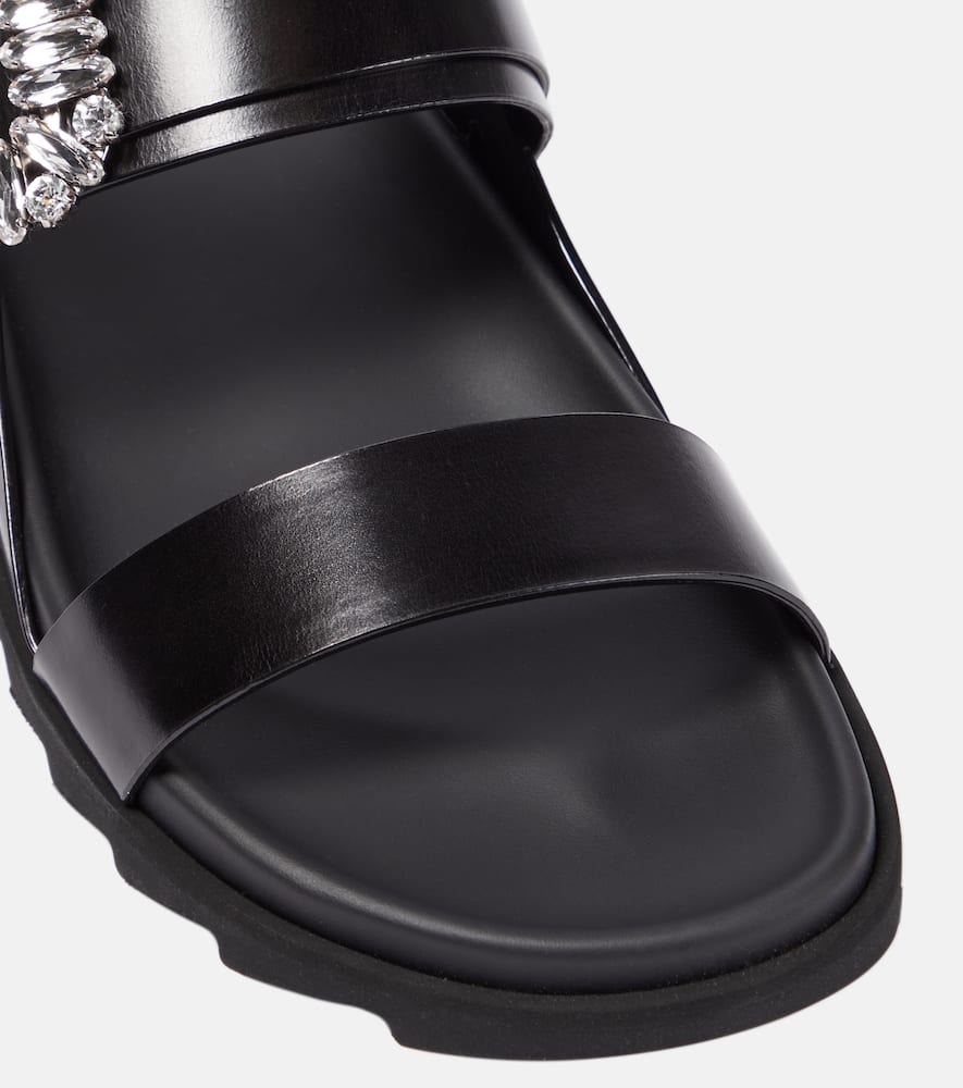 Roger Vivier Slidy Viv√¢¬Ä¬ò embellished leather sandals
