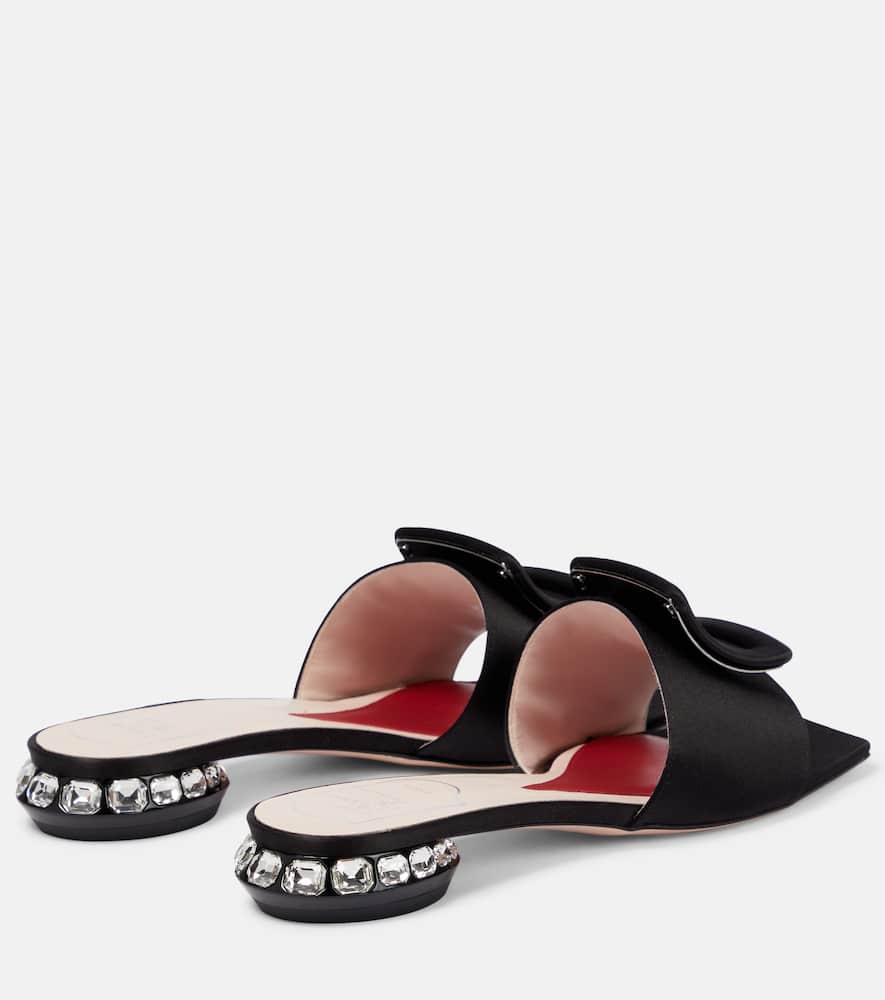 Roger Vivier Strass Heel embellished satin mules