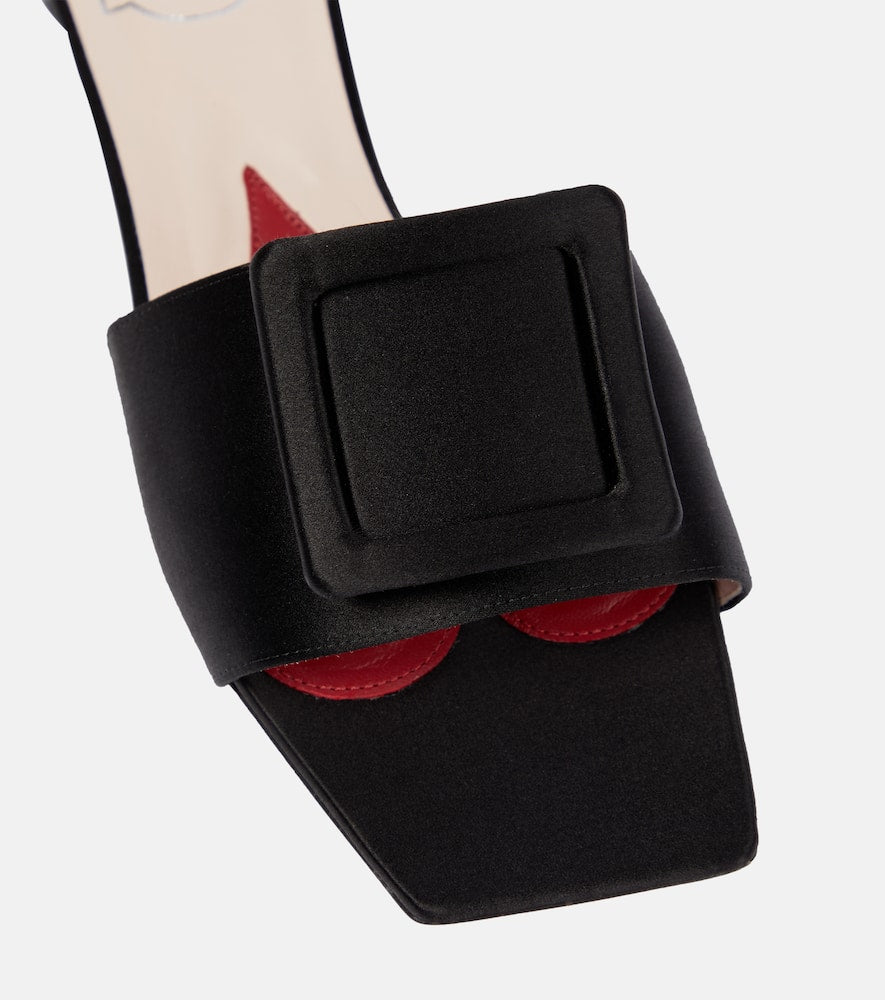 Roger Vivier Strass Heel embellished satin mules