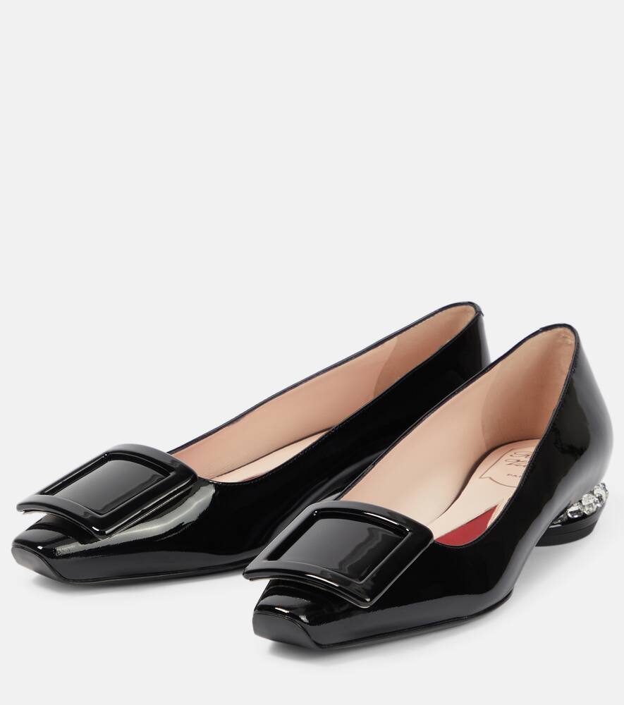 Roger Vivier Strass Heel patent leather ballet flats