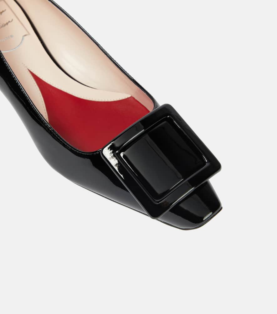 Roger Vivier Strass Heel patent leather ballet flats