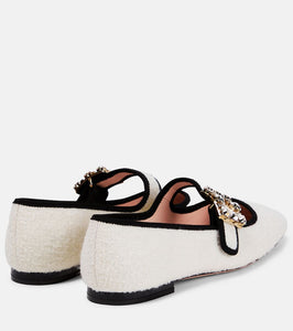 Roger Vivier Tr√É¬®s Vivier Babies boucl√É¬© flats