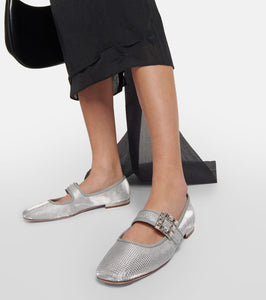 Roger Vivier Tr√É¬®s Vivier Babies metallic flats