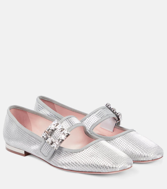 Roger Vivier Tr√É¬®s Vivier Babies metallic flats