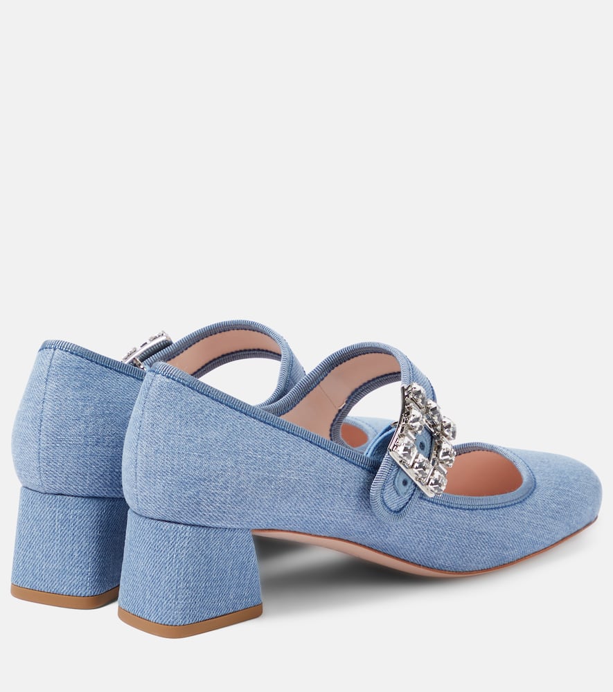 Roger Vivier Tr√É¬®s Vivier Strass Buckle Babies Mary Jane pumps