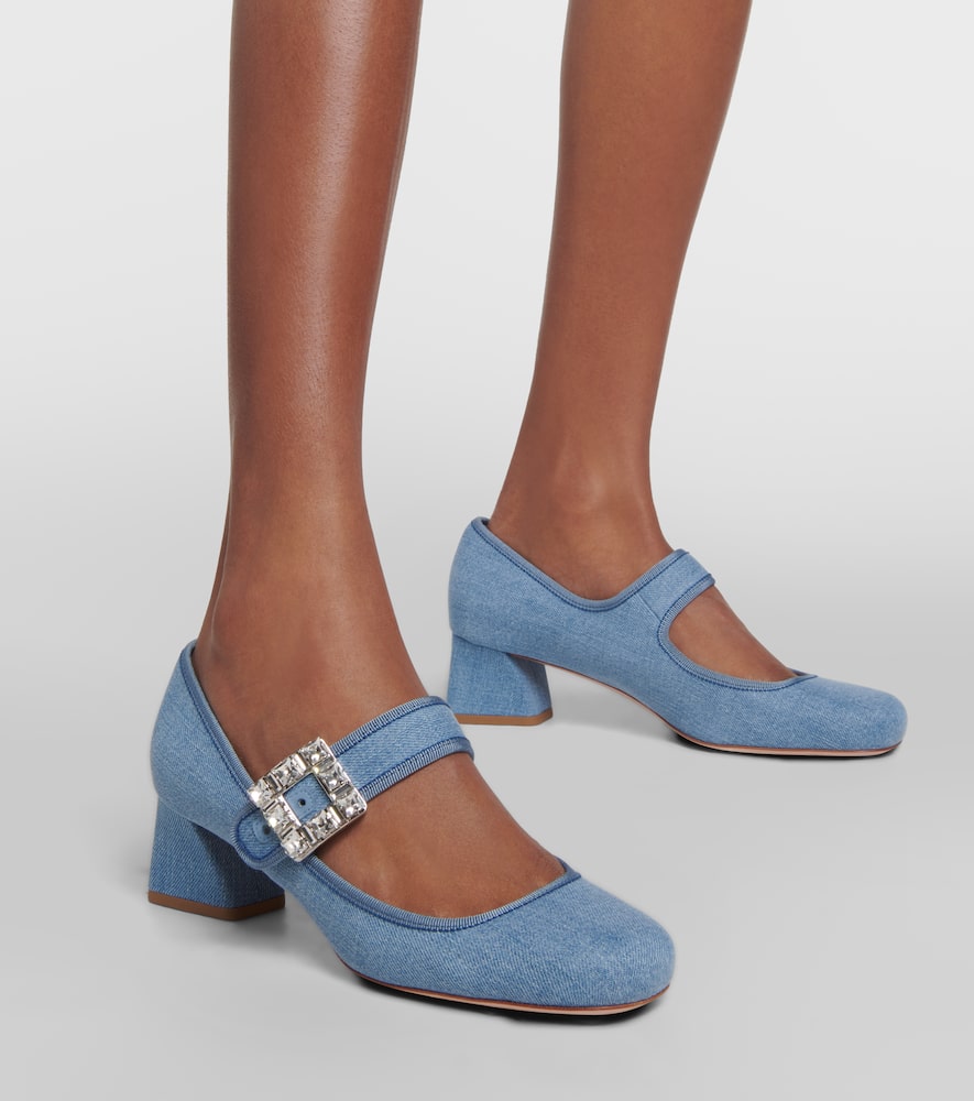 Roger Vivier Tr√É¬®s Vivier Strass Buckle Babies Mary Jane pumps