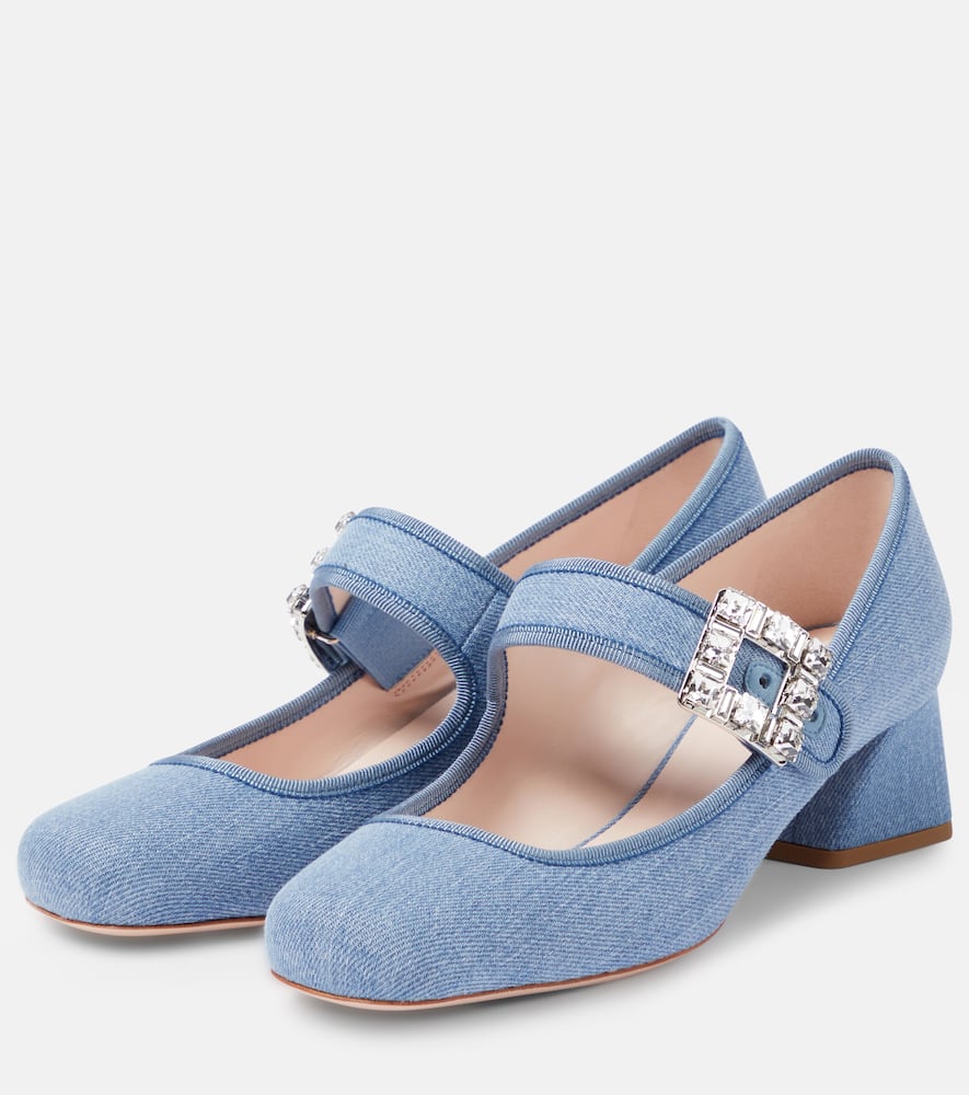 Roger Vivier Tr√É¬®s Vivier Strass Buckle Babies Mary Jane pumps