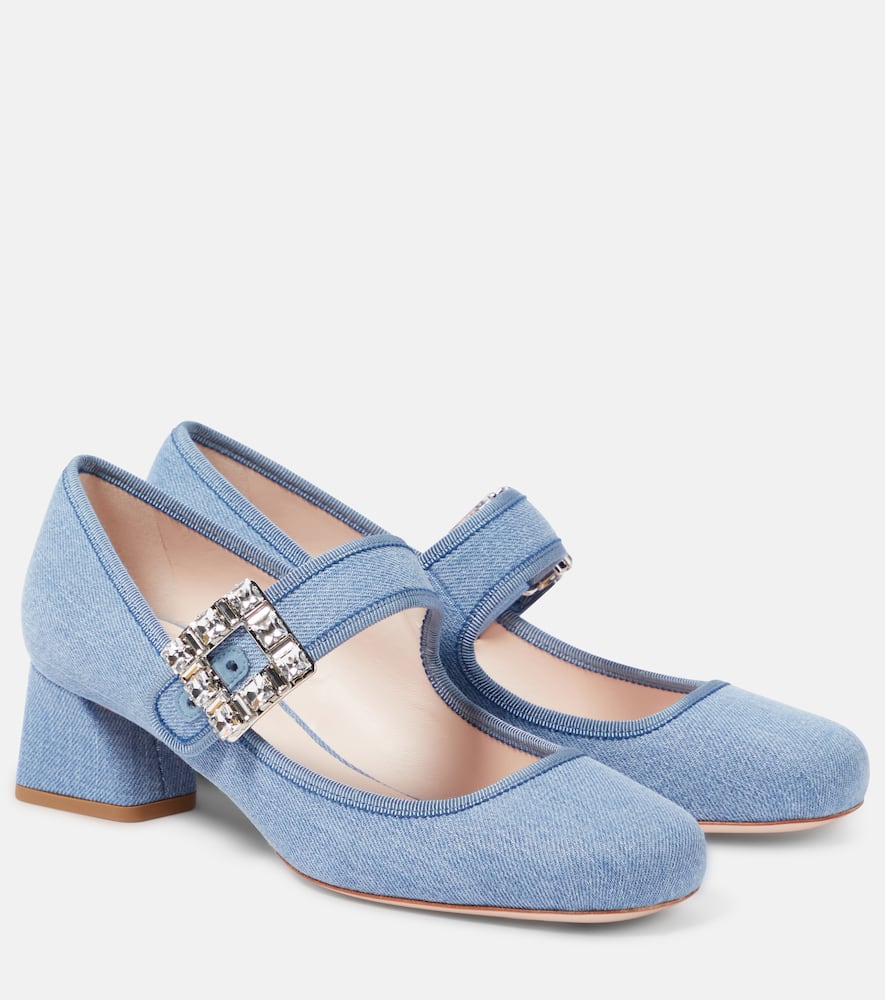 Roger Vivier Tr√É¬®s Vivier Strass Buckle Babies Mary Jane pumps