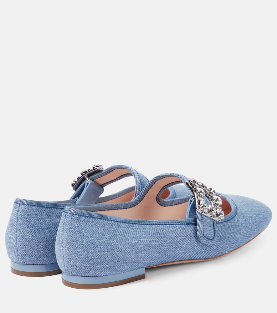 Roger Vivier Tr√É¬®s Vivier Strass Buckle Babies ballet flats