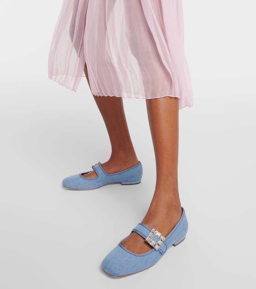 Roger Vivier Tr√É¬®s Vivier Strass Buckle Babies ballet flats