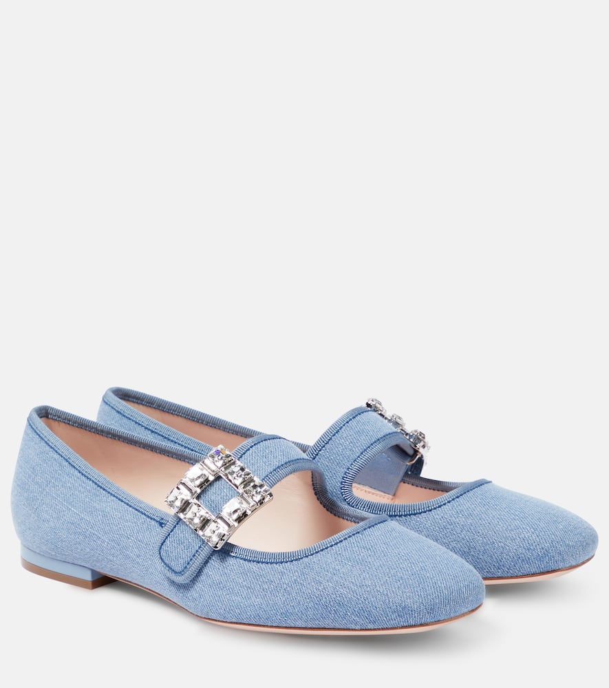 Roger Vivier Tr√É¬®s Vivier Strass Buckle Babies ballet flats