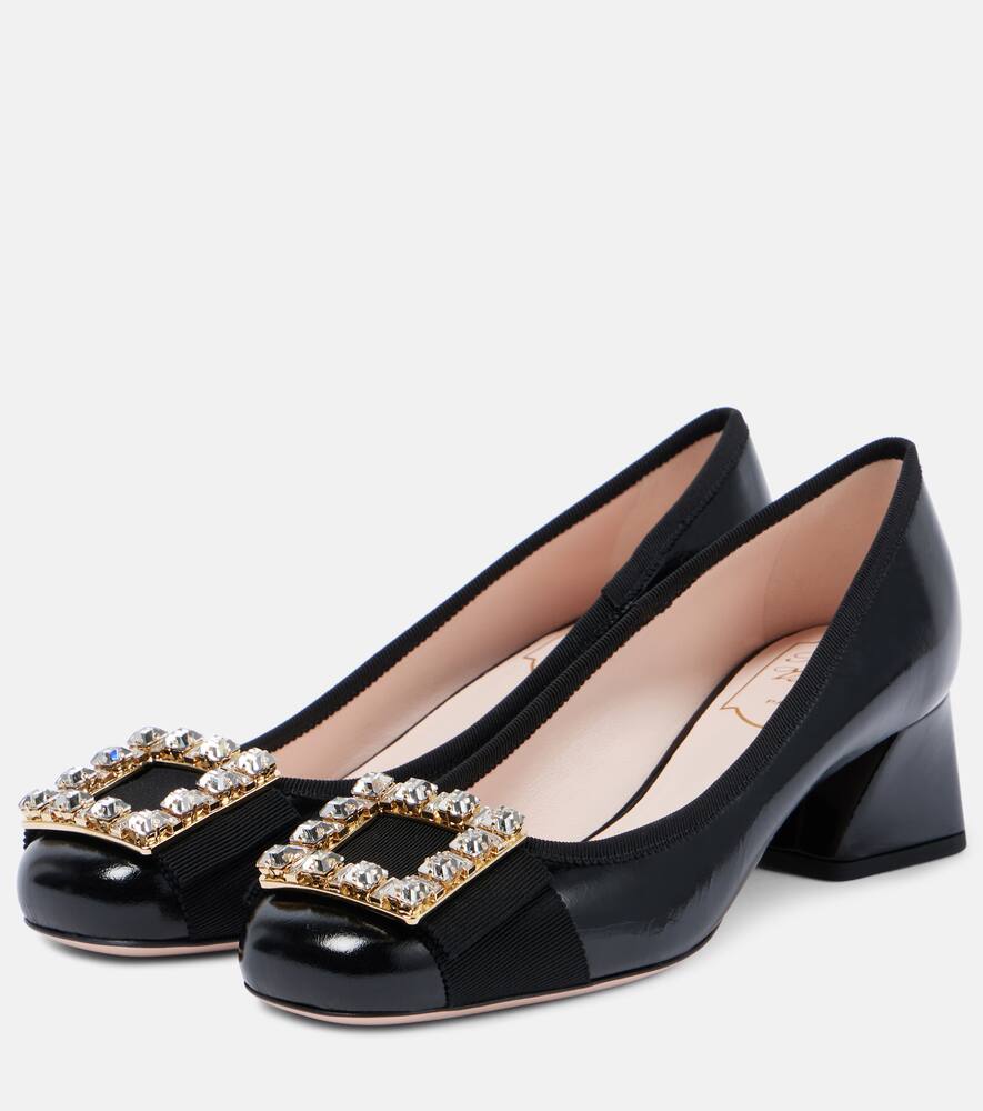 Roger Vivier Tr√É¬®s Vivier embellished patent leather pumps