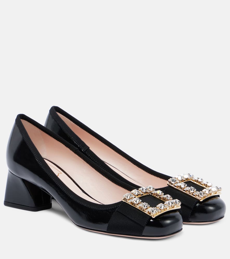 Roger Vivier Tr√É¬®s Vivier embellished patent leather pumps