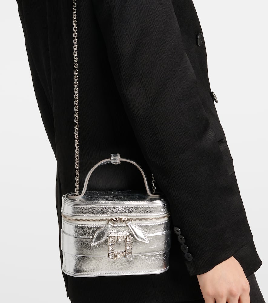 Roger Vivier Tr√É¬®s Vivier metallic leather vanity bag