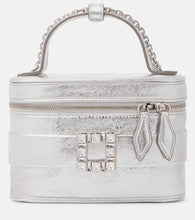 Roger Vivier Tr√É¬®s Vivier metallic leather vanity bag. Shop Roger Vivier Top-Handle Bags for women now.