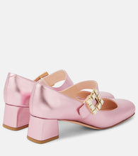 Roger Vivier Tr√É¬®s Vivier metallic leather Mary Jane pumps