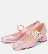 Roger Vivier Tr√É¬®s Vivier metallic leather Mary Jane pumps