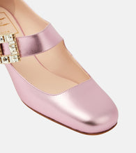 Roger Vivier Tr√É¬®s Vivier metallic leather Mary Jane pumps