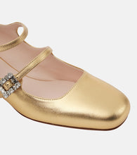Roger Vivier Tr√É¬®s Vivier metallic leather Mary Jane pumps