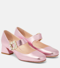 Roger Vivier Tr√É¬®s Vivier metallic leather Mary Jane pumps - Roger Vivier Tr√É�®s Vivier 金属色皮革玛丽珍高跟鞋