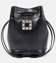 Roger Vivier Tres Vivier leather bucket bag. Shop Roger Vivier Bucket Bags for women now.