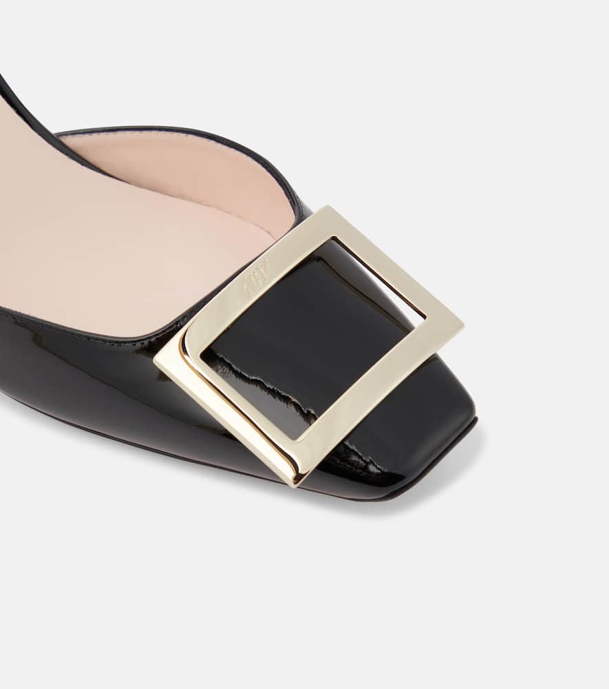 Roger Vivier Trompette 70 patent leather slingback pumps
