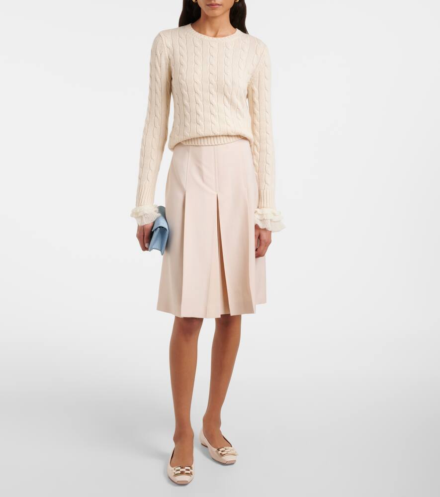 Roger Vivier Trompette Ball leather ballet flats