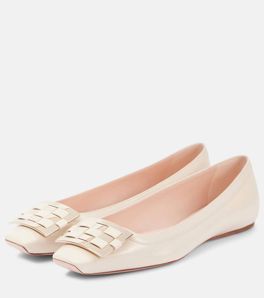 Roger Vivier Trompette Ball leather ballet flats